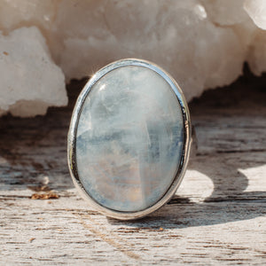 Rainbow Moonstone  Ring