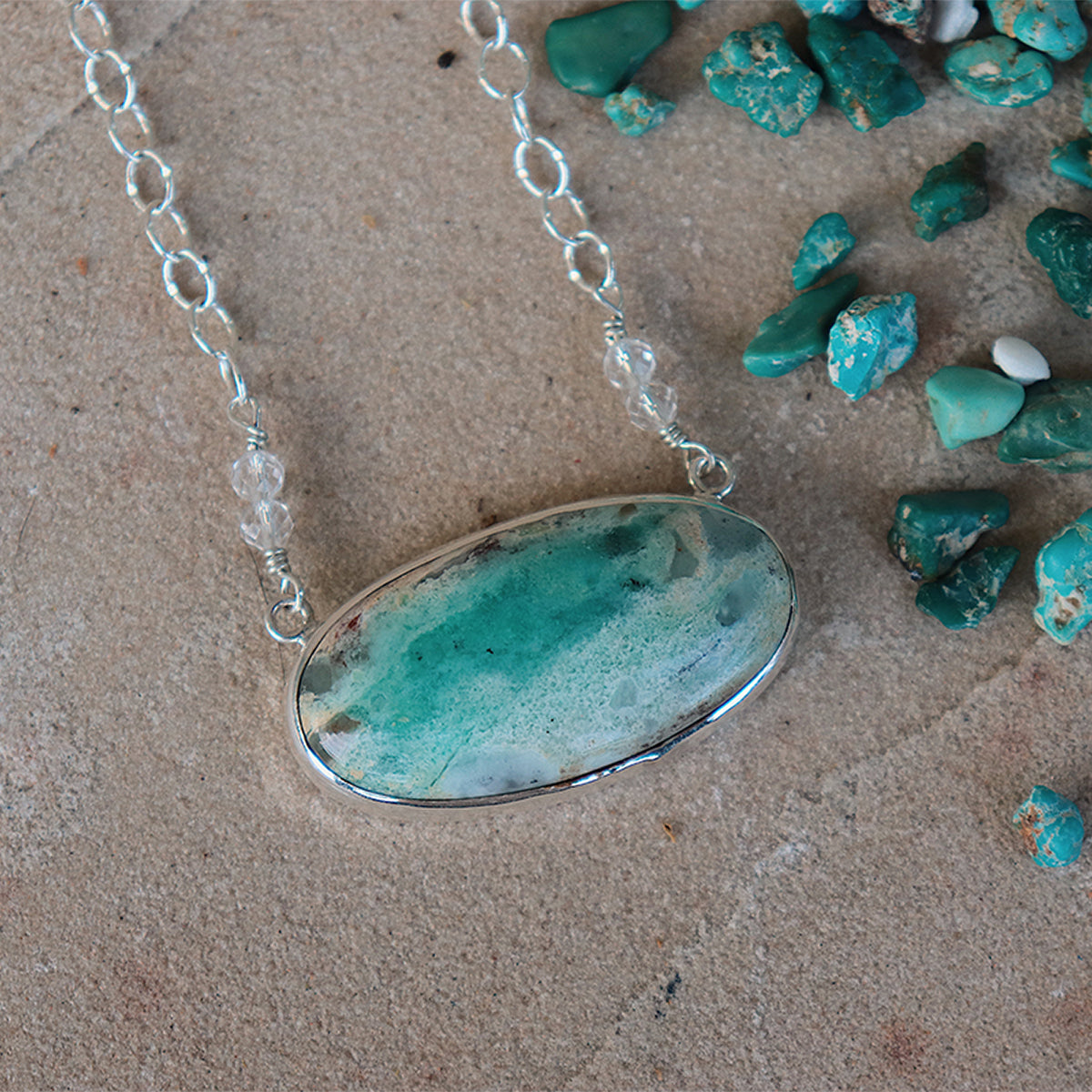 Chrysocolla Pendant top