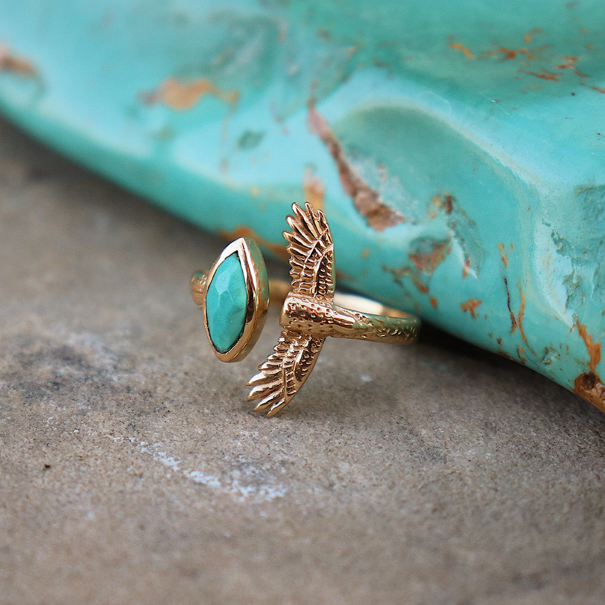 Elder Bird || Turquoise Ring - Bahgsu