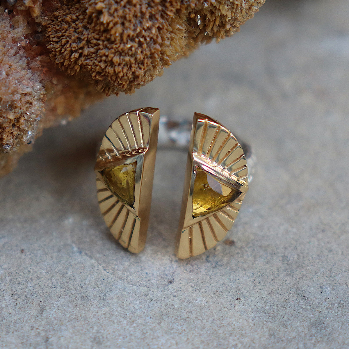 Shape Shift Ring || Faceted Citrine