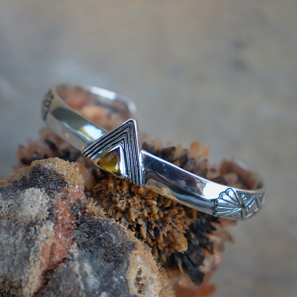 Hold Space Cuff || Citrine