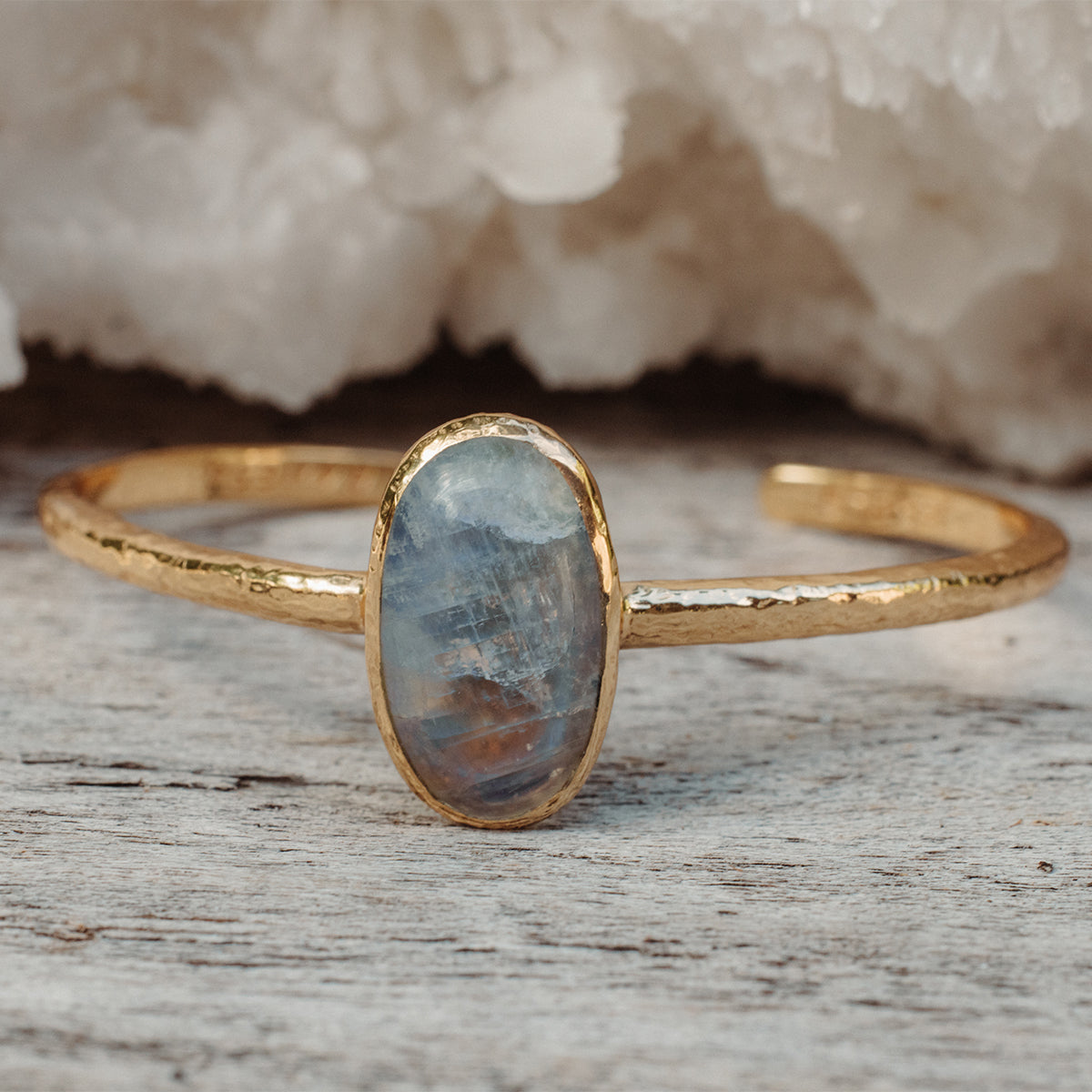 Your Center Cuff || Rainbow Moonstone