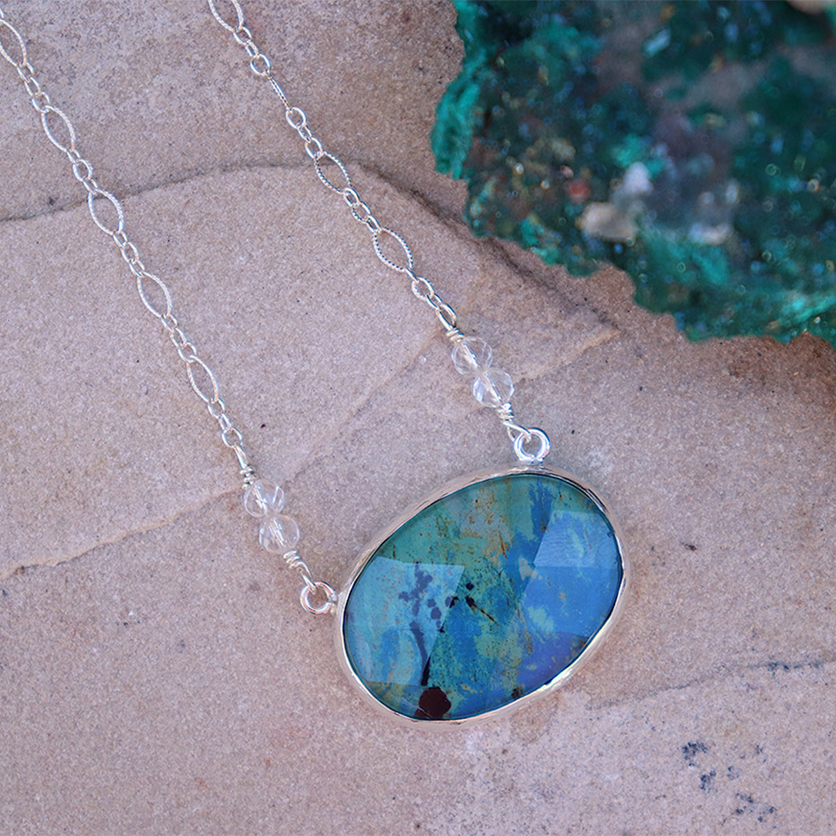 Azurite Crystal Necklace