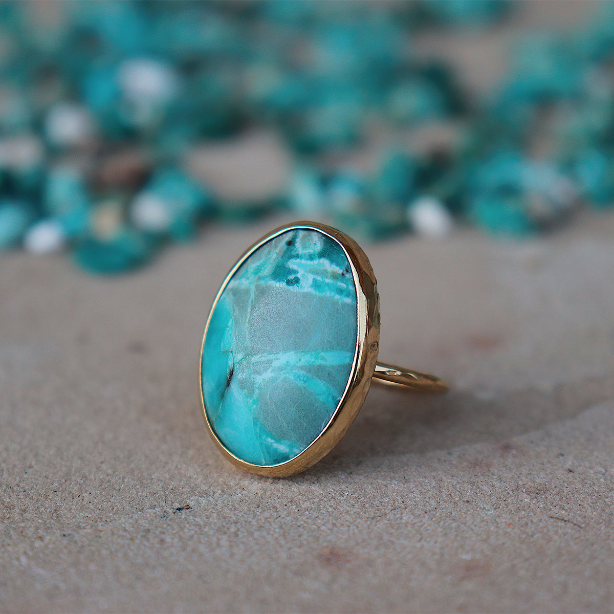 Arizona Chrysocolla Elfin Ring