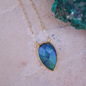 Azurite Crystal Necklace