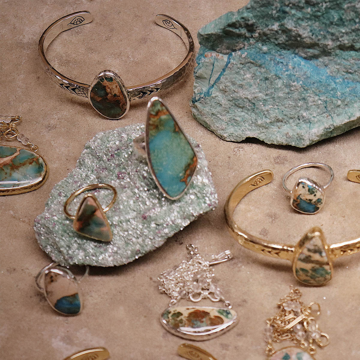 heirloom cuff || Copper Chrysocolla