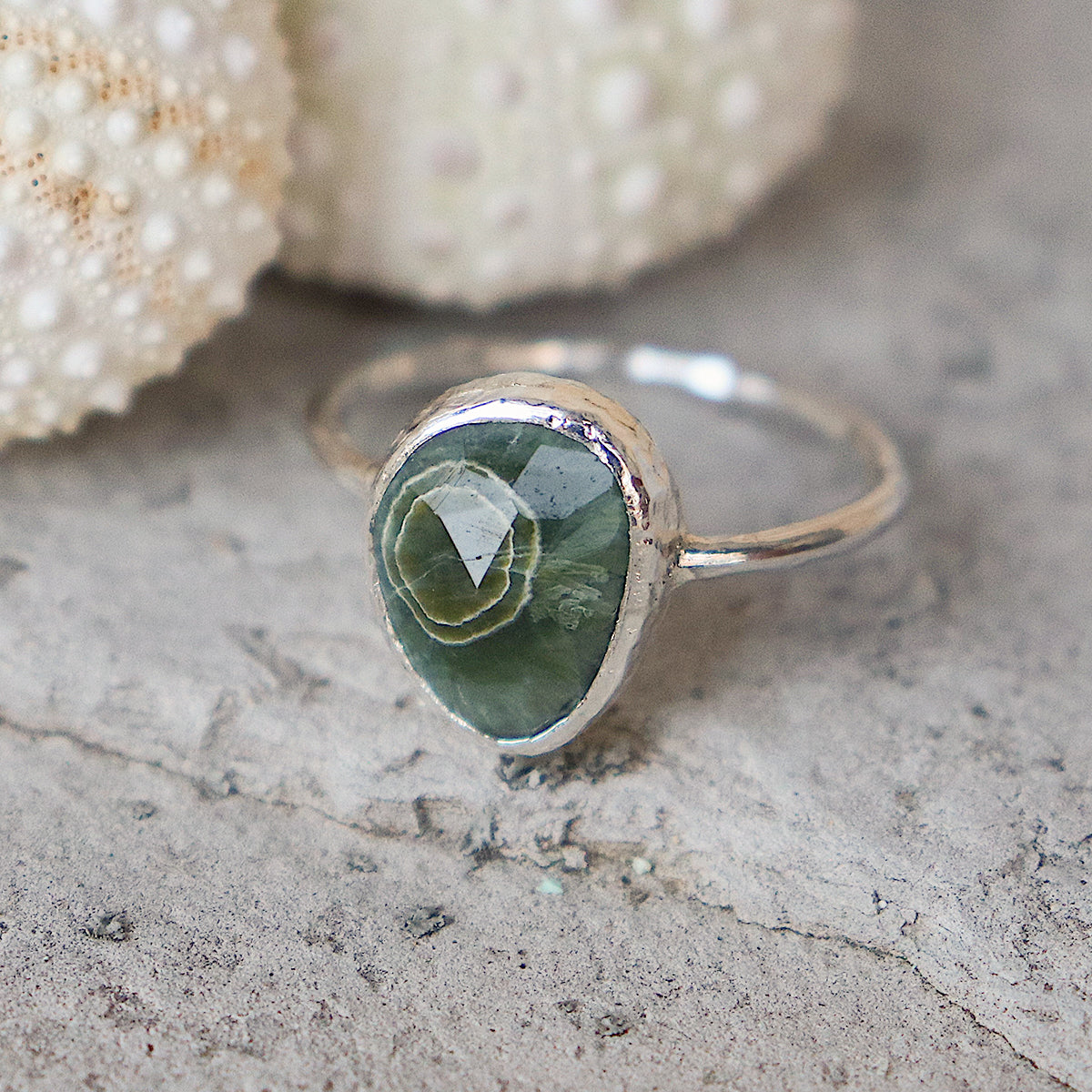 Ocean Jasper Elfin Ring