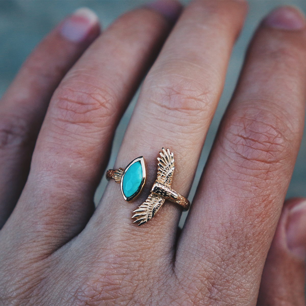 【Bahgsu Jewels】Winged Turquoiseリング Winged Ring || Turquoise - Bahgsu