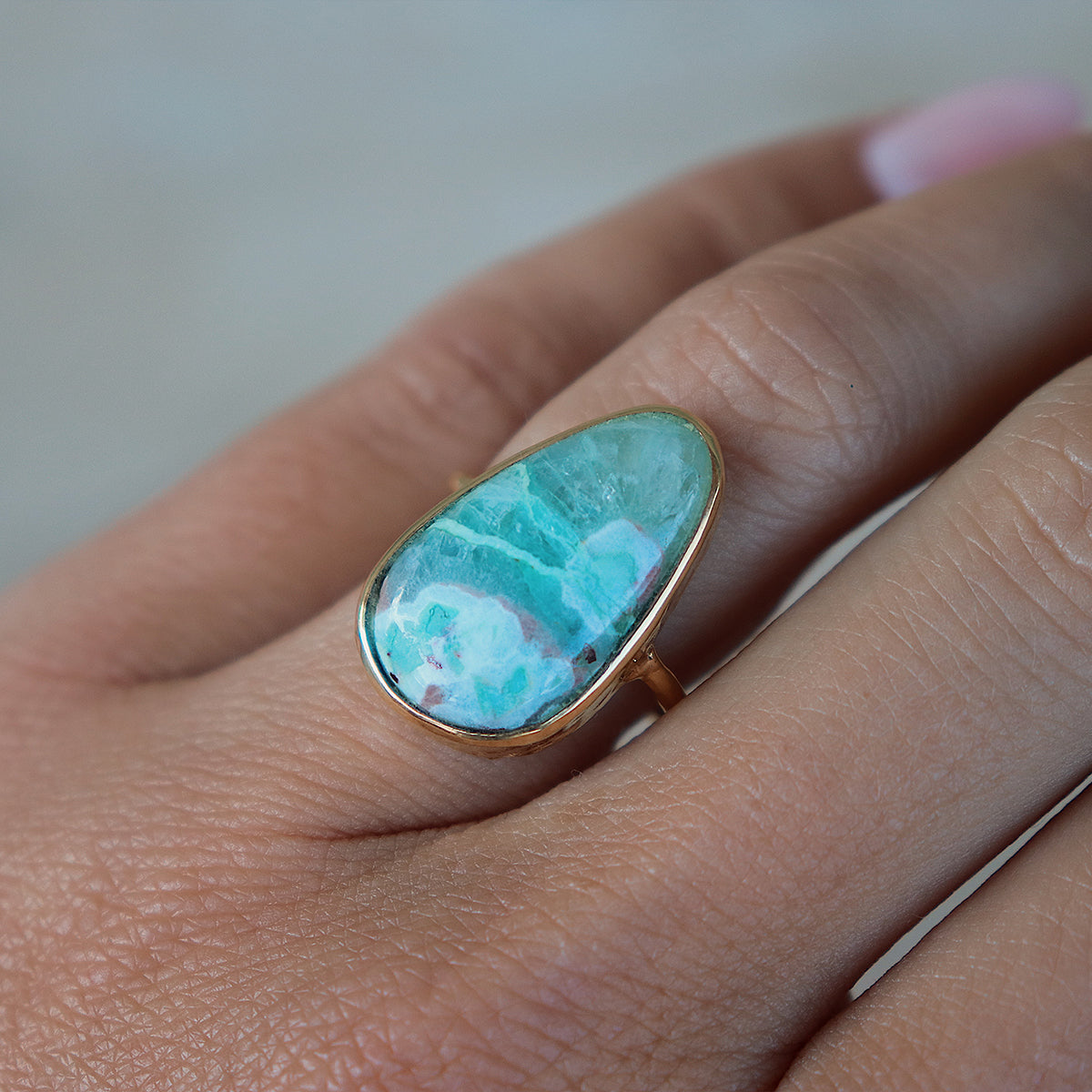 Arizona Chrysocolla Elfin Ring