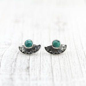 Natural Mystic Earrings :: Turquoise