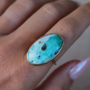 Arizona Chrysocolla Elfin Ring