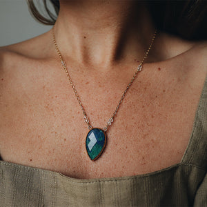 Azurite Crystal Necklace