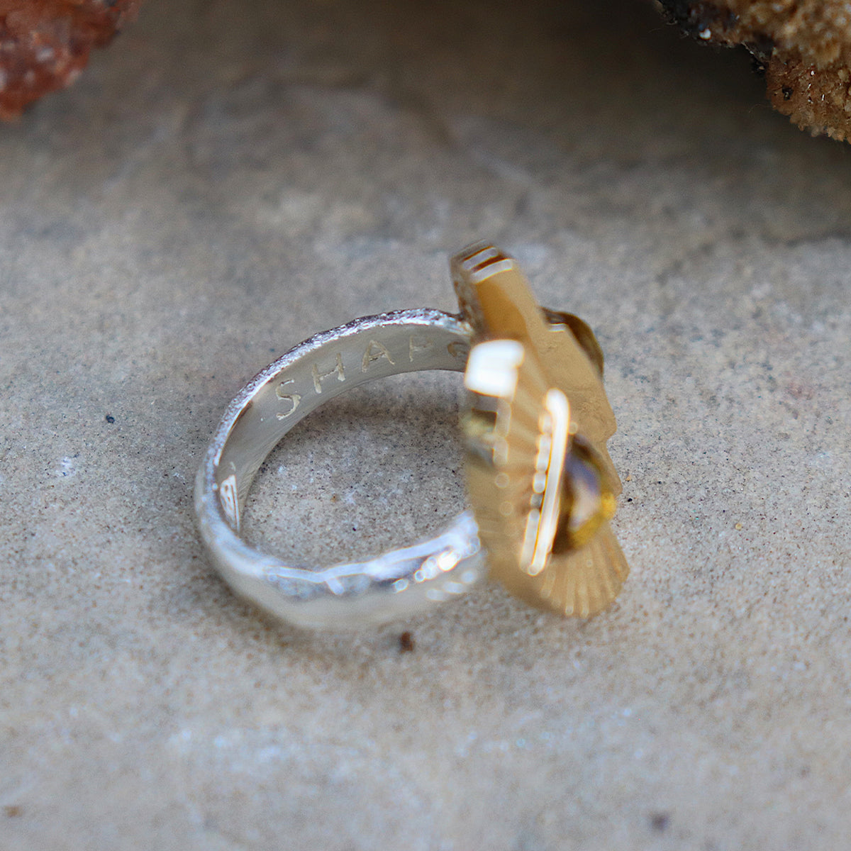 Shape Shift Ring || Faceted Citrine