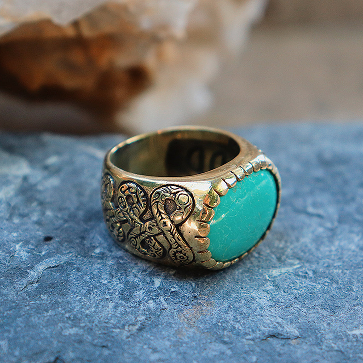 Mens on sale turquoise rings