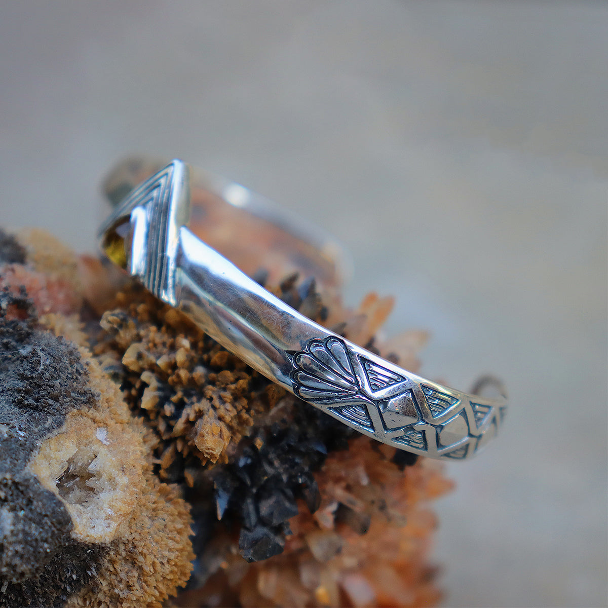 Hold Space Cuff || Citrine