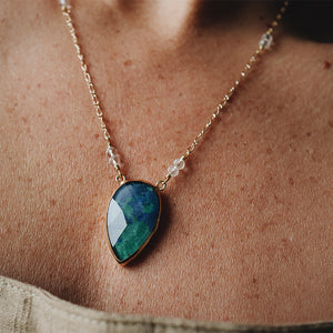 Azurite Crystal Necklace