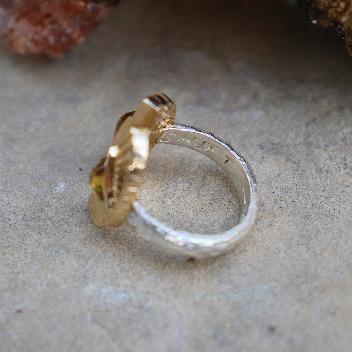 Shape Shift Ring || Faceted Citrine
