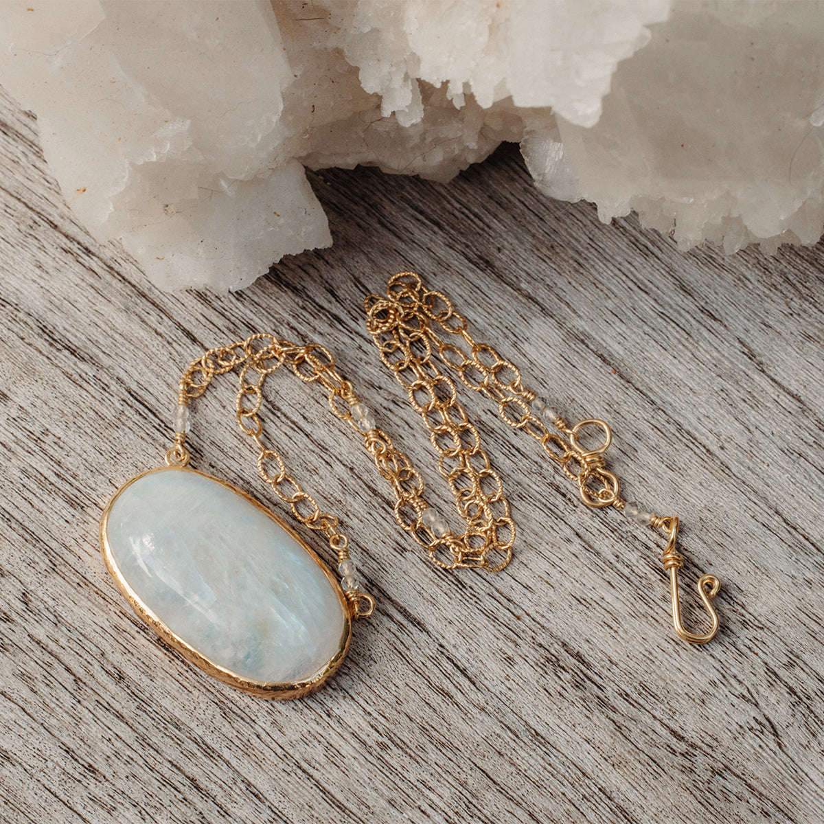 Rainbow Moonstone Necklace