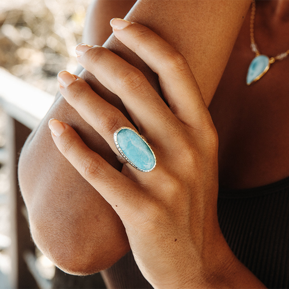 Larimar Ring - Bahgsu Jewels