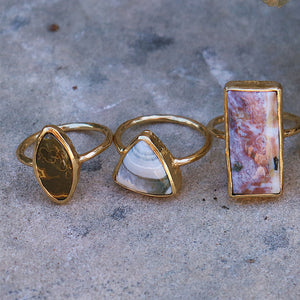 Ocean Jasper Elfin Ring