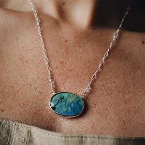 Azurite Crystal Necklace