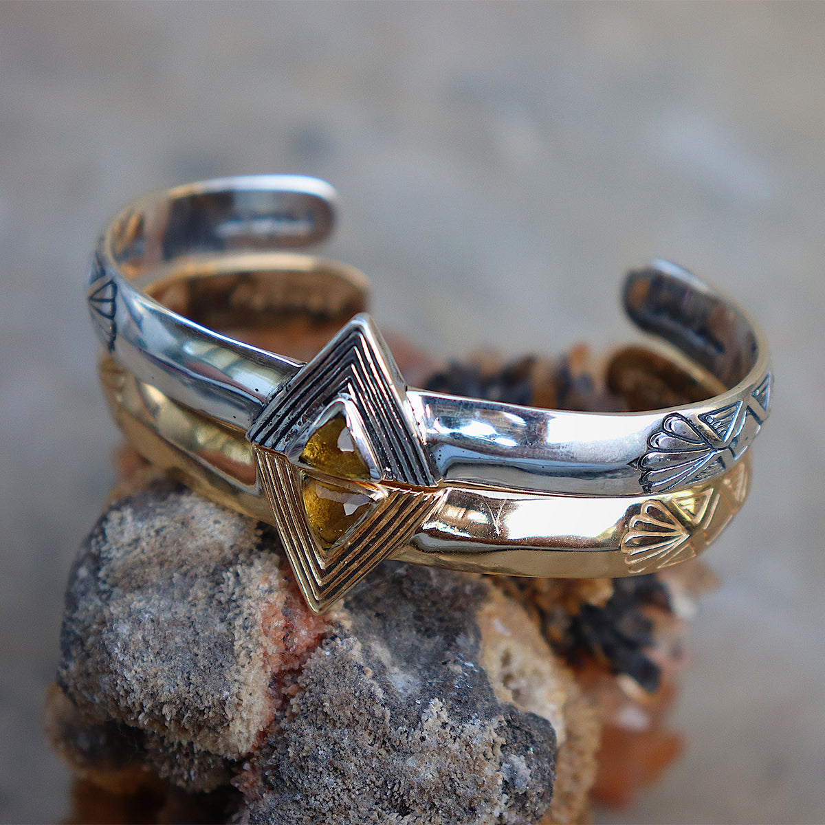Hold Space Cuff || Citrine