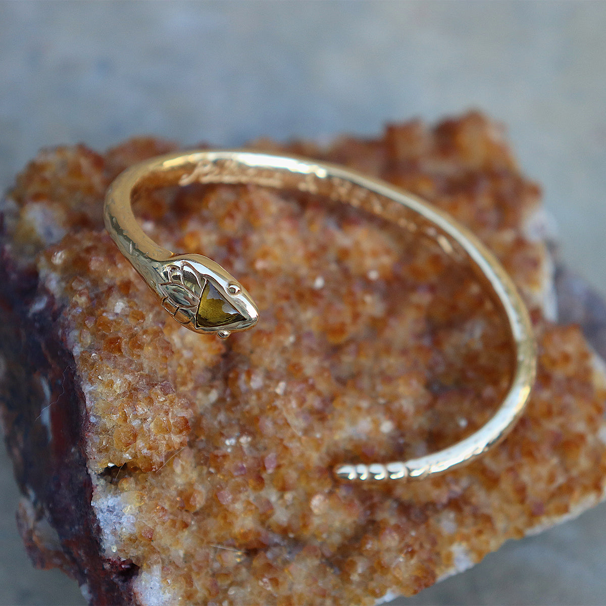 Serpent Cuff || Citrine