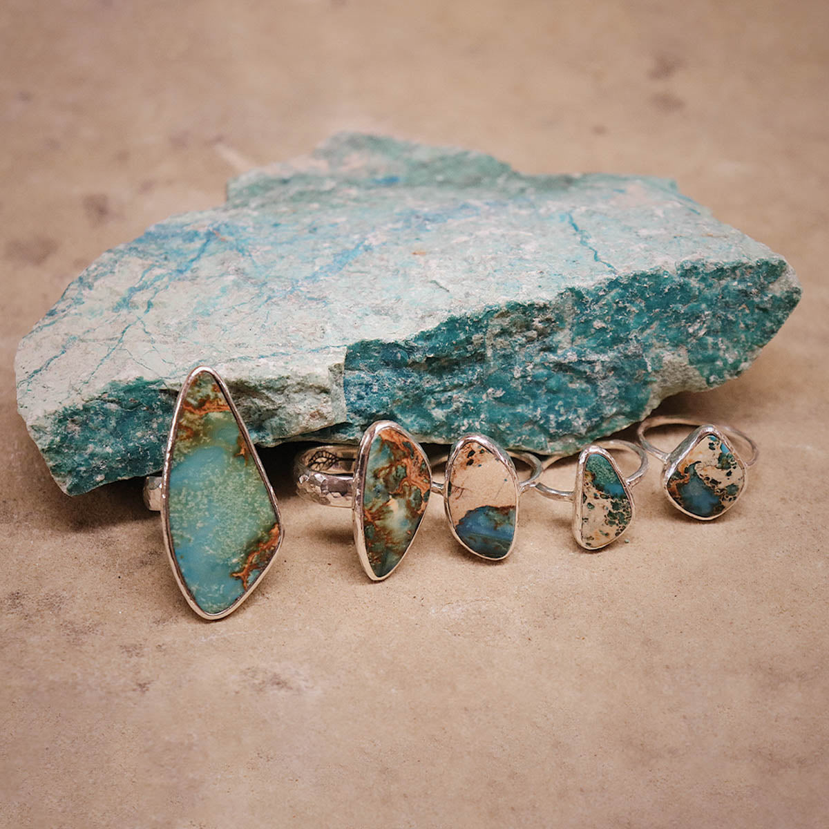 Copper Chrysocolla Elfin Ring