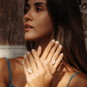 Rainbow Moonstone Elfin Ring
