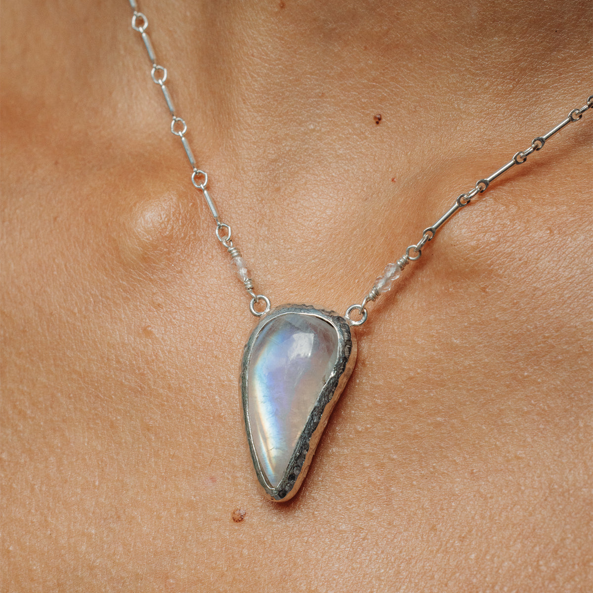 Rainbow Moonstone Necklace