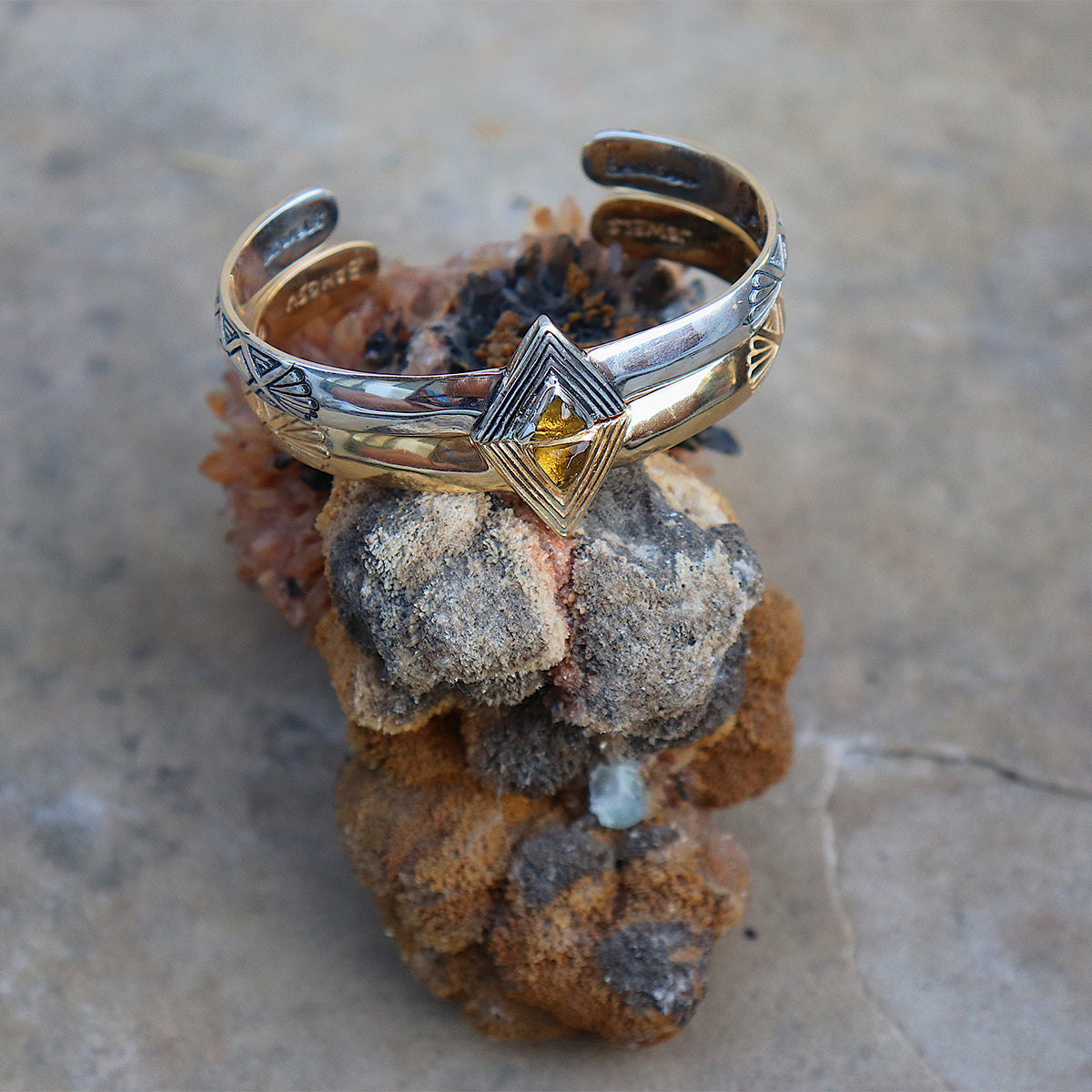 Hold Space Cuff || Citrine