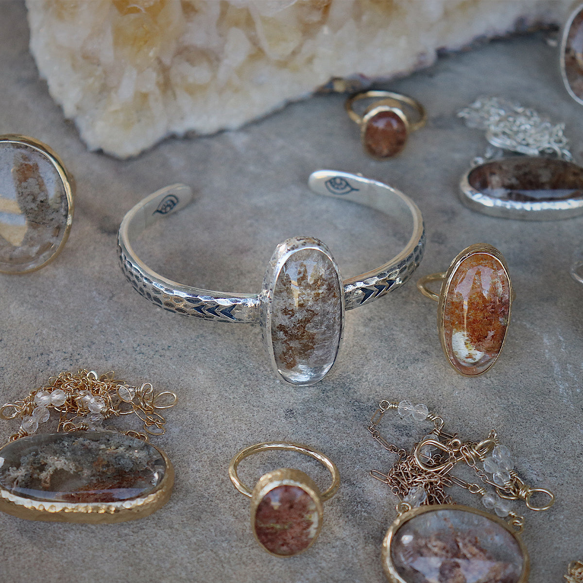 heirloom cuff || Garden Quartz