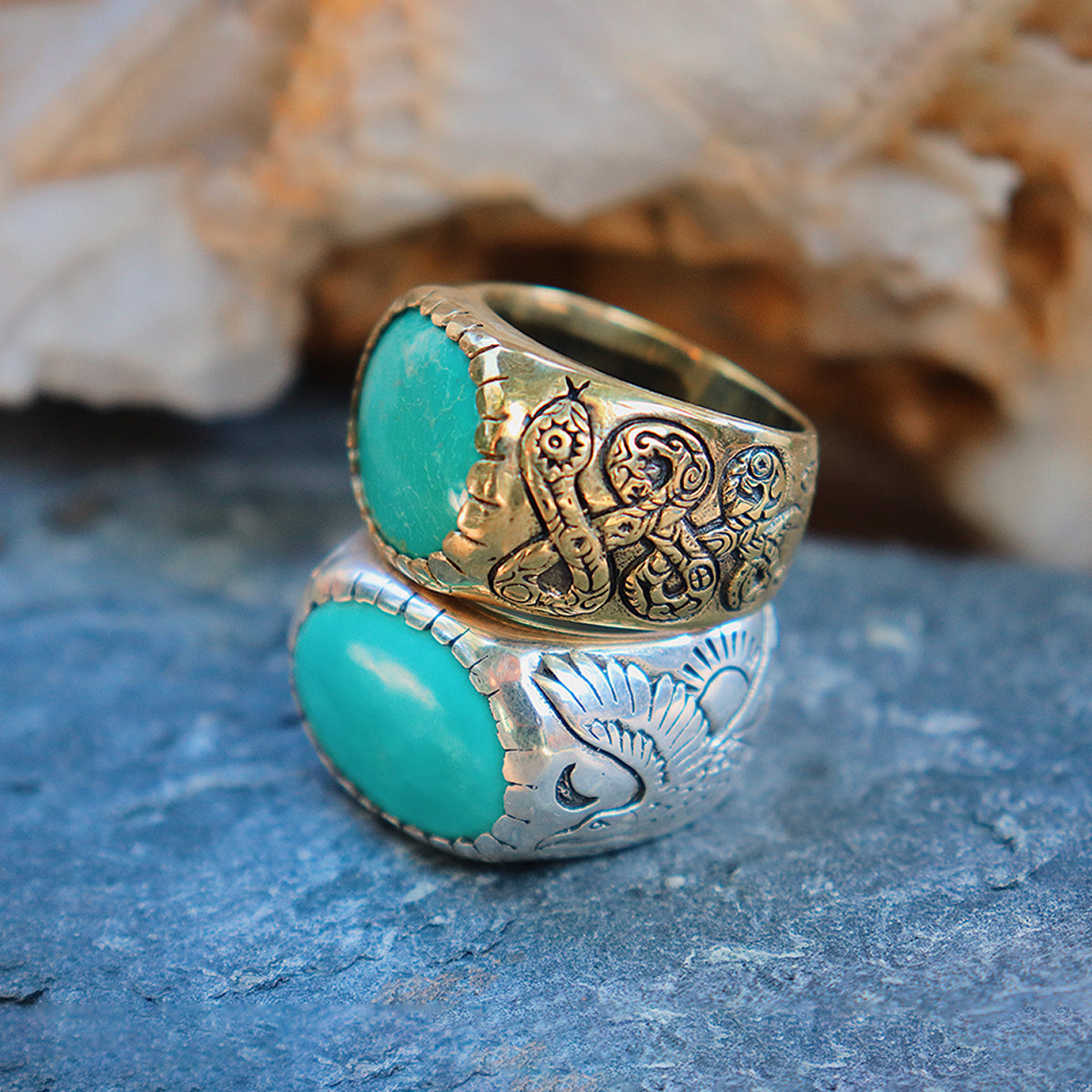 Men's Ring - turquoise - Xavier Rudd Collab - Bahgsu
