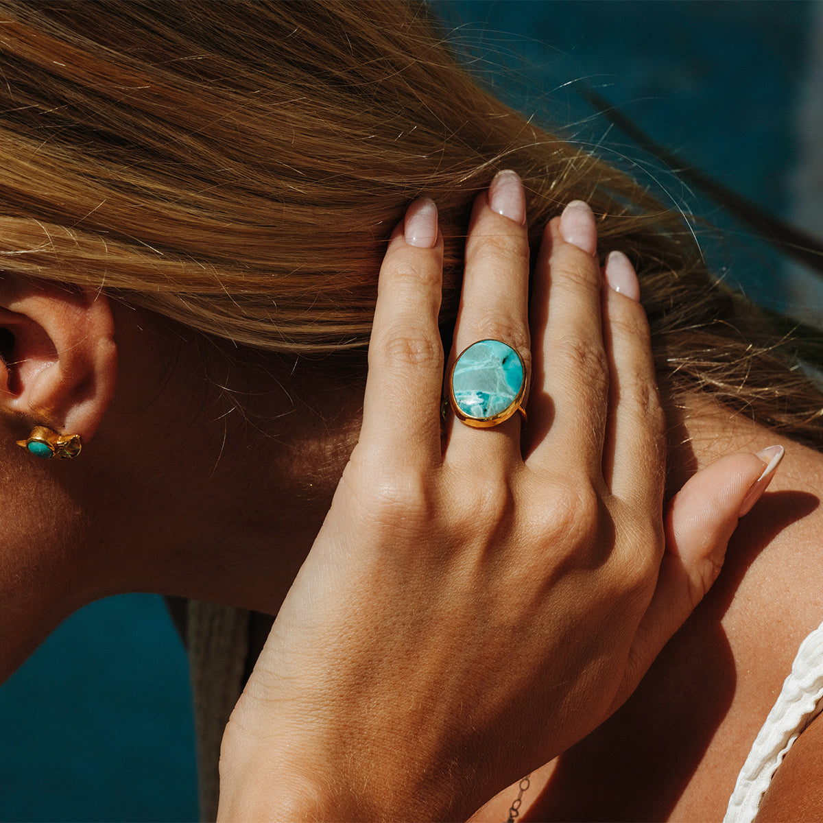 Arizona Chrysocolla Elfin Ring
