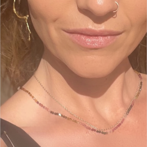 Rainbow Tourmaline || Gemstone Necklace