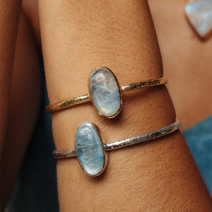 Your Center Cuff || Rainbow Moonstone