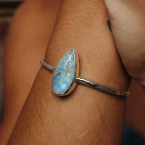 Your Center Cuff || Rainbow Moonstone