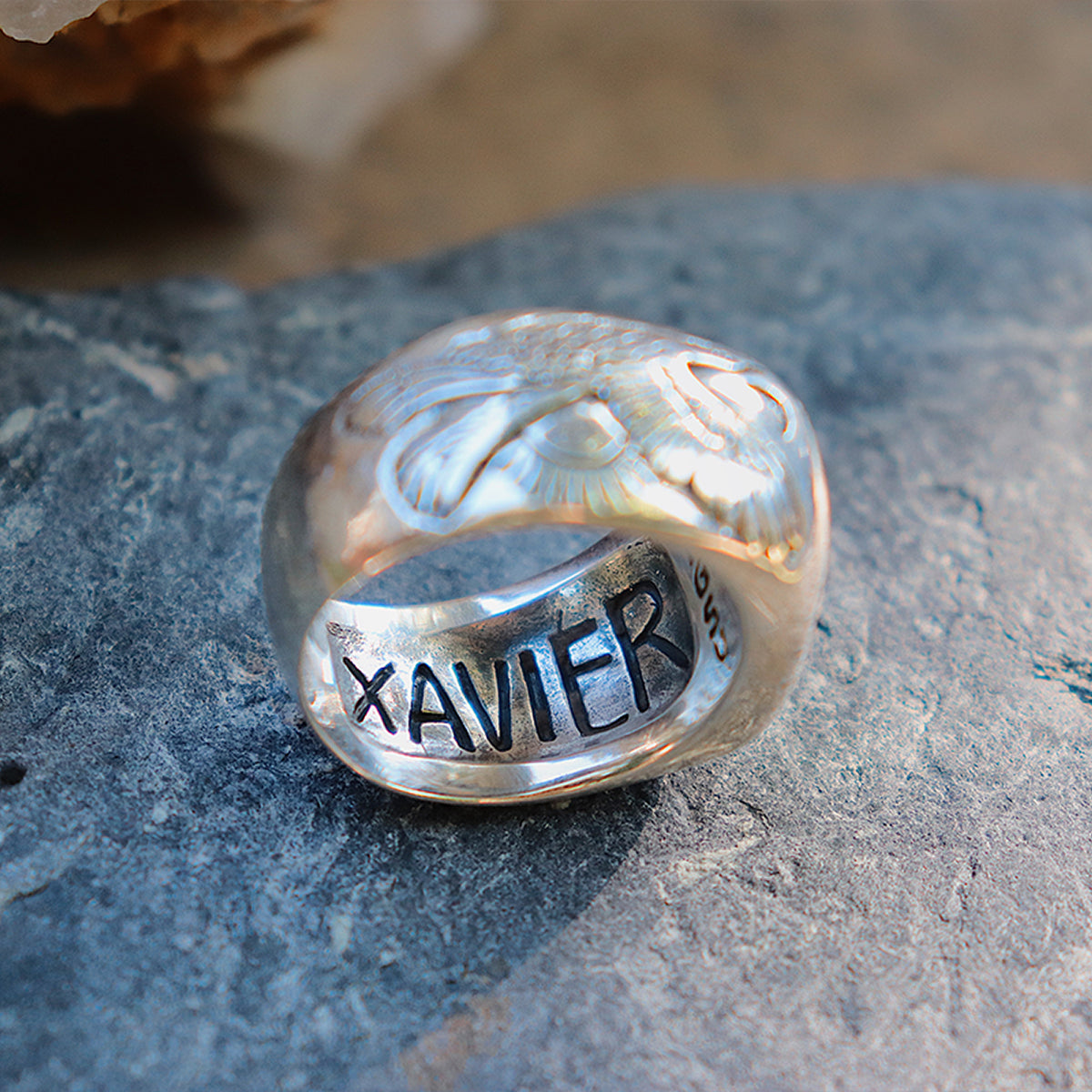 【Bahgsu Jewels】Xavier Rudd Collab turquoiseリング Men's Ring - turquoise - Xavier Rudd Collab - Bahgsu