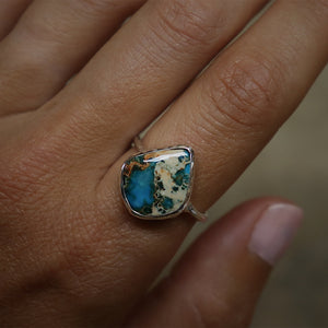 Copper Chrysocolla Elfin Ring