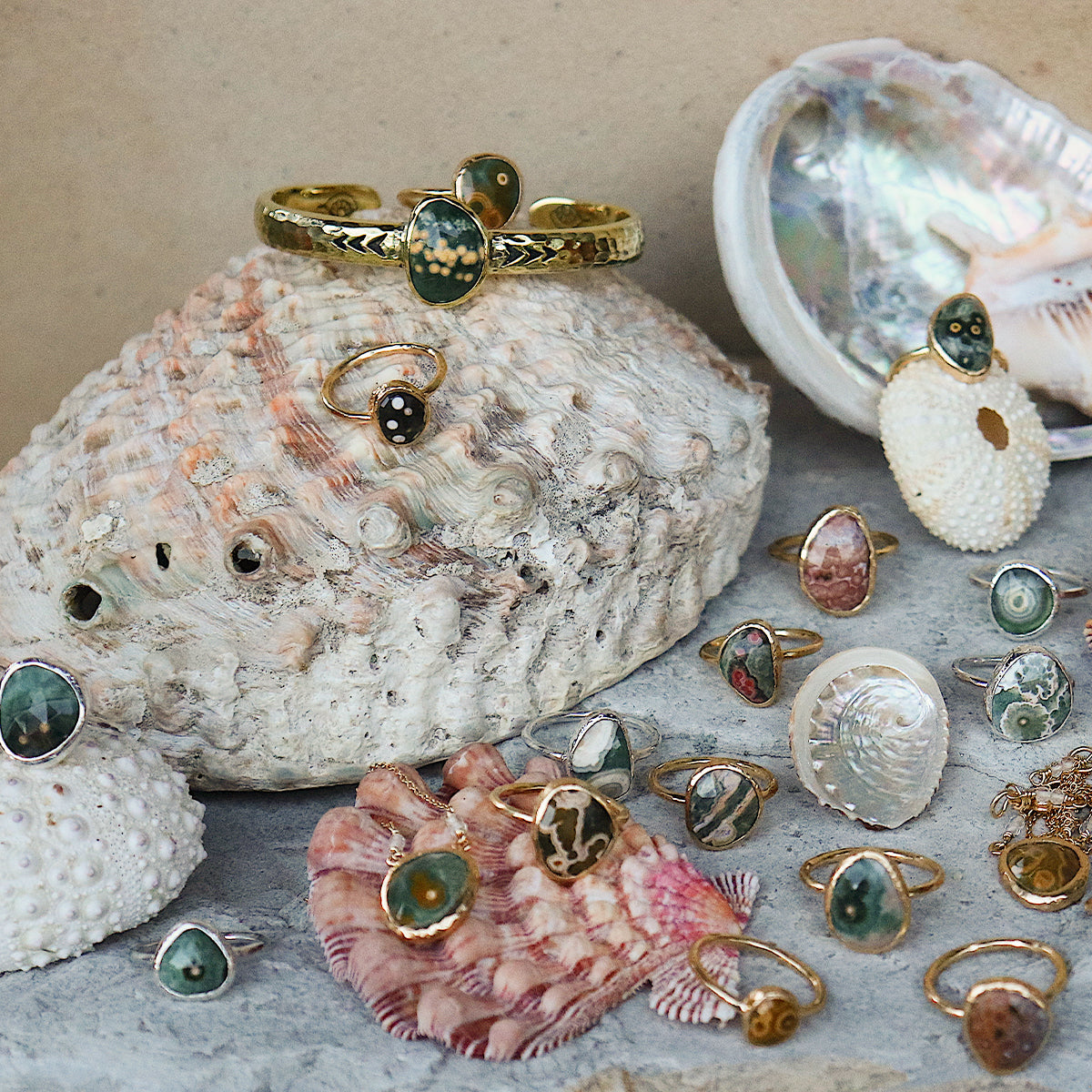 heirloom cuff || ocean jasper