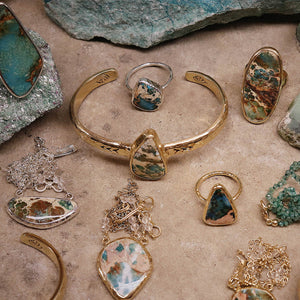 Copper Chrysocolla Elfin Ring