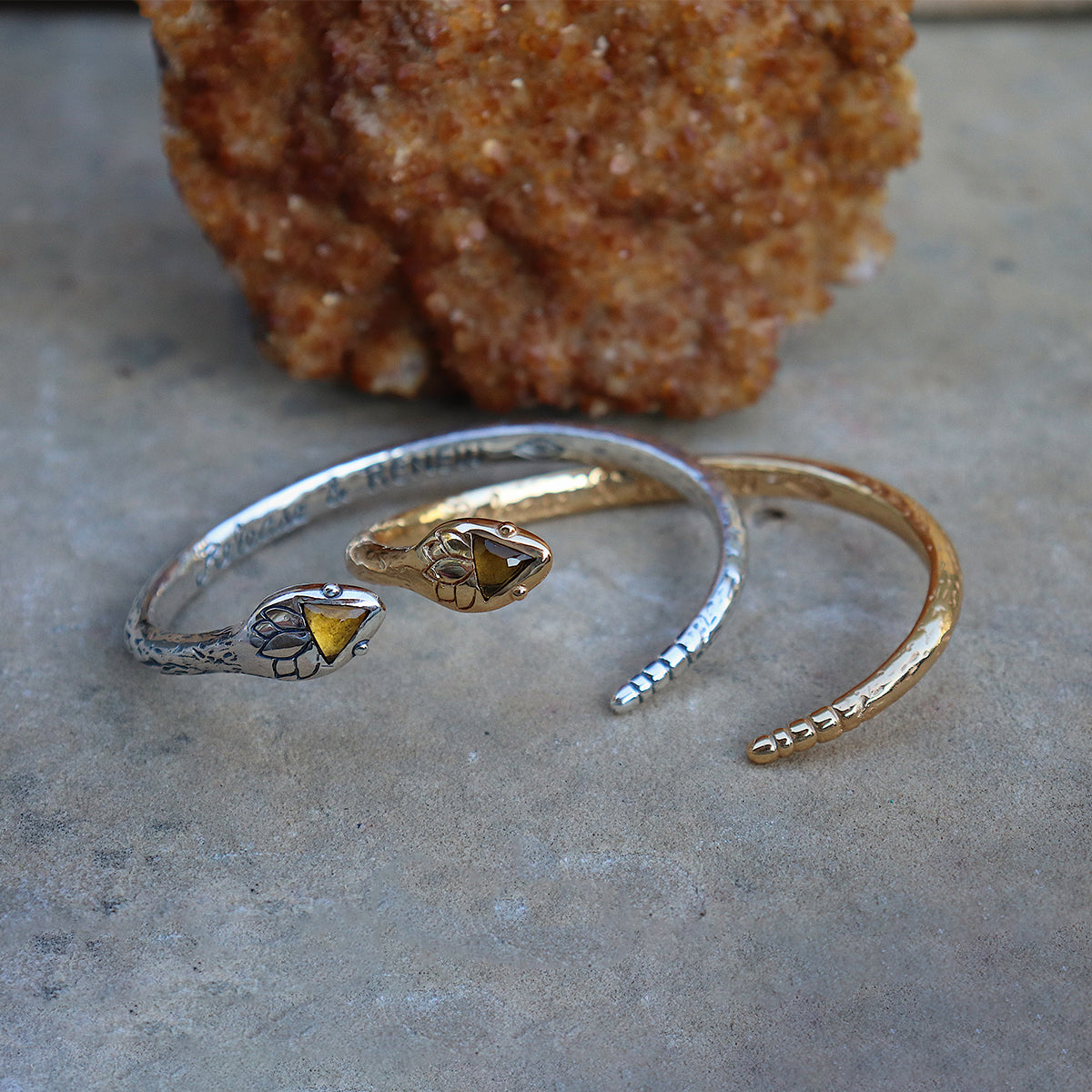 Serpent Cuff || Citrine
