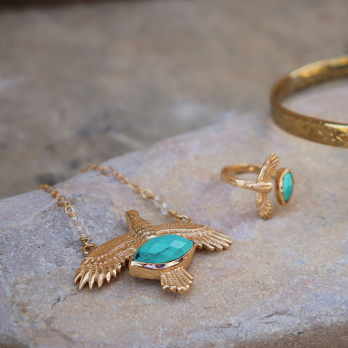 Elder Bird || Turquoise Necklace