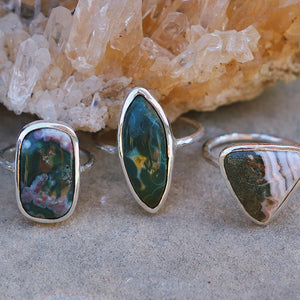 Ocean Jasper Elfin Ring