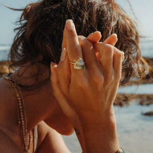 Ocean Jasper Elfin Ring