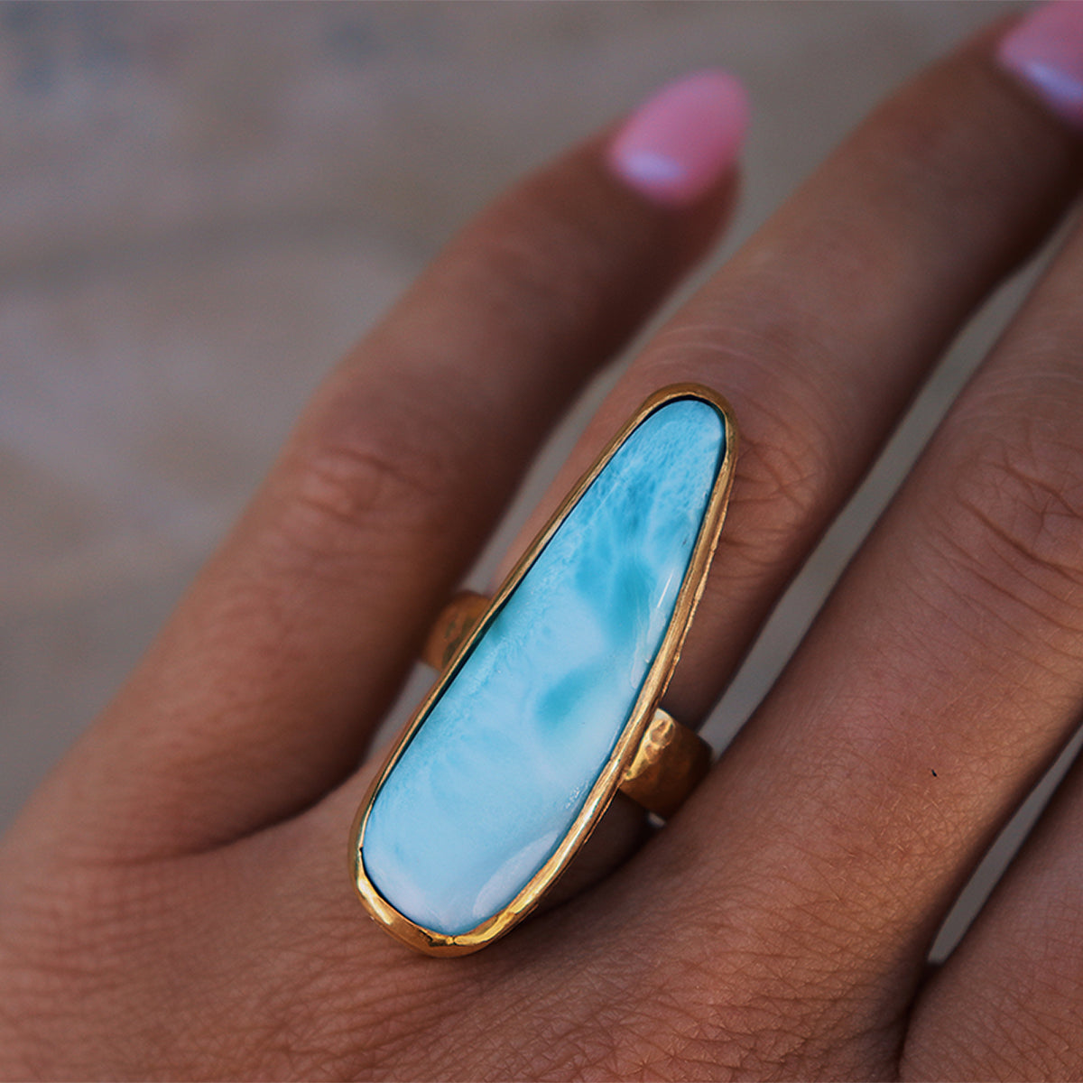 Larimar Ring - Bahgsu Jewels