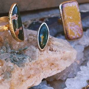 Ocean Jasper Elfin Ring