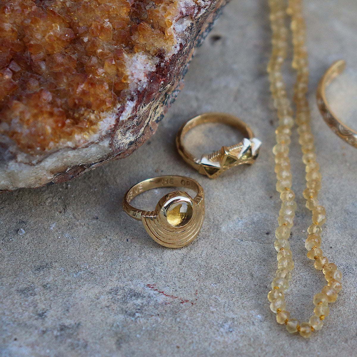 Be Open Ring || Citrine