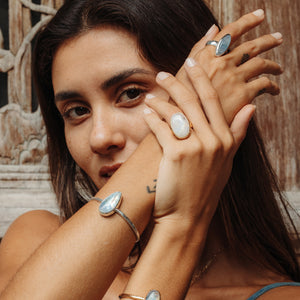 Your Center Cuff || Rainbow Moonstone