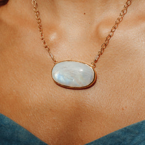 Rainbow Moonstone Necklace